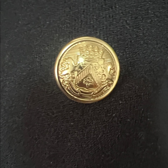 Express Women's Elegant Black Blazer with Gold Buttons - Picture 2 of 3